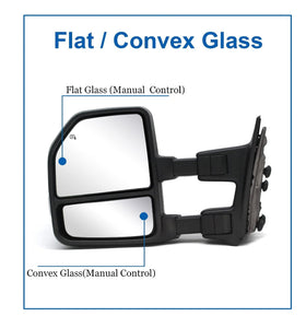 Towing mirrors for Ford F250 F350 F450 F550. Superduty Power heated , turn Signal 1999 - 2016 - 0