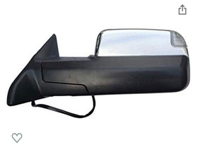 Towing Mirror Fits Dodge Ram 2009 - 2018 Driver Side Chrome Power Heated