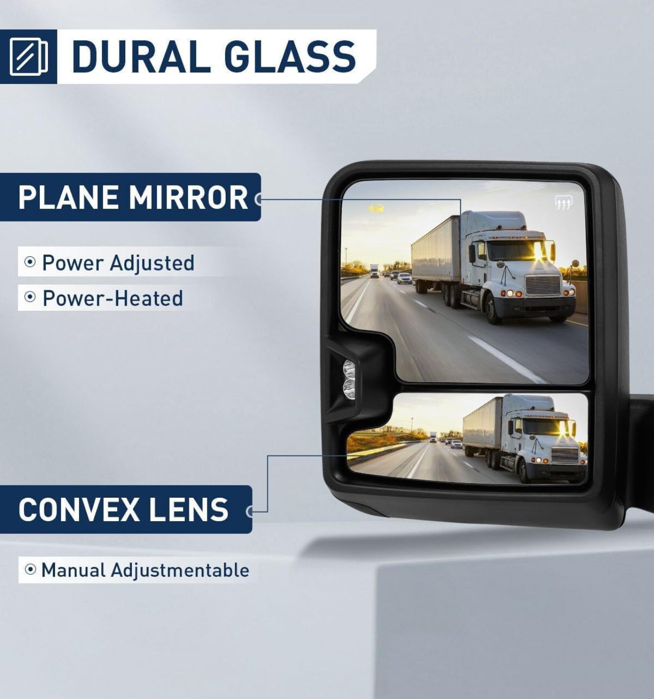 Tow mirror for GMC Sierra 1500 2019 - 2024 power heated turn Signal LH Left side