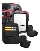 Tow mirrors set for Silverado Sierra 2500 3500 2019 - 2024 power heated turn Signal black-1
