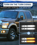 Tow mirrors set for Silverado Sierra 2500 3500 2019 - 2024 power heated turn Signal black-2