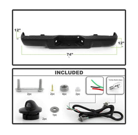 Rear Complete bumper assembly for Ford F-150 2009 - 2014 w/o sensor holes - 0