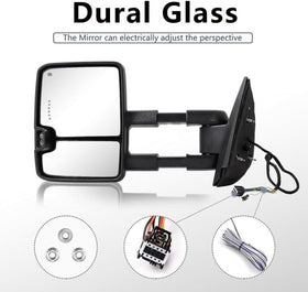 Tow mirror for Chevy Silverado Sierra 07 - 13 Switch Back Driver side LH - 0