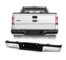 Rear Complete bumper assembly for Ford F-150 2009 - 2014 w/o sensor holes Chrome FO1103166-1