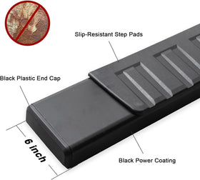 Cheetah Pro Running Boards 6 inches Aluminum Side Steps, Nerf Bars, Compatible 2007 -2018 Chevy Silverado/GMC Sierra (2019 2500HD/3500HD) (Gas Engine ONLY), Black Extended cab (Copy) - 0