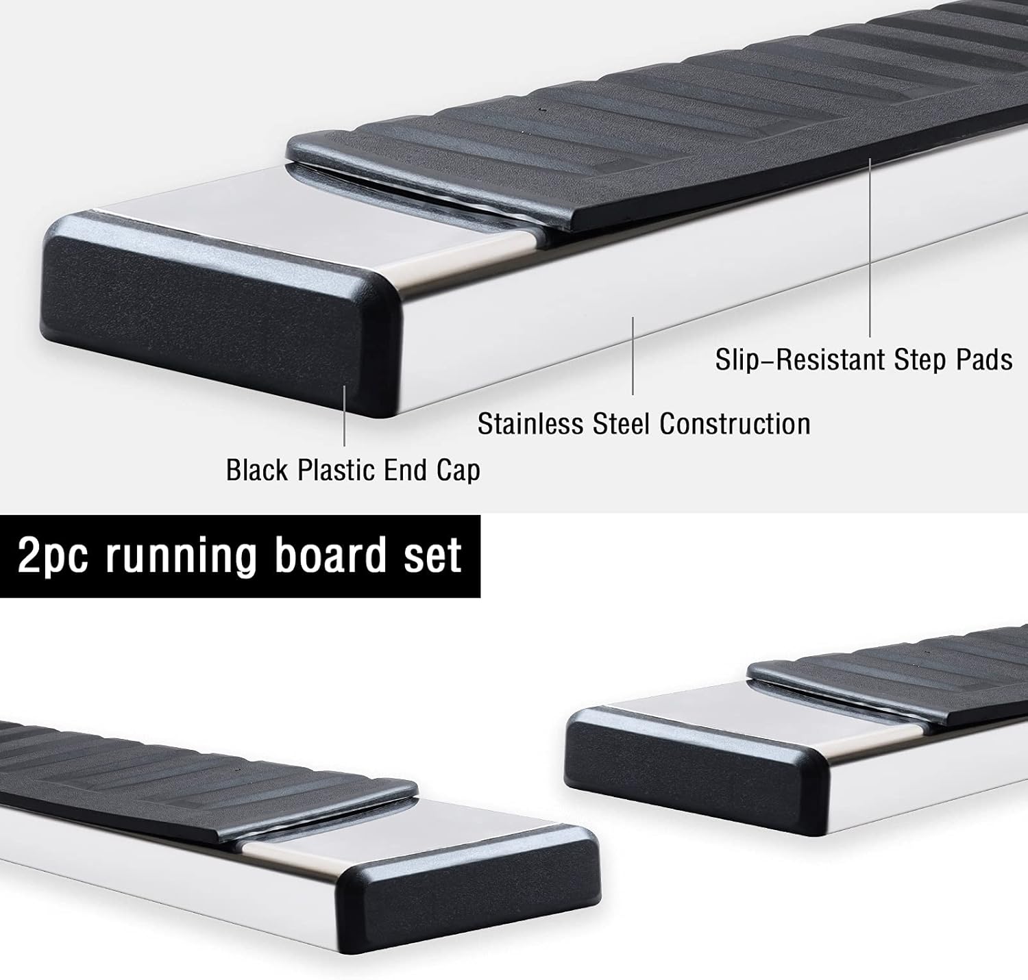 Cheetah pro Running Boards Side steps Nerf bars for 2019-2025 Chevy Silverado/GMC Sierra 1500, 2020-2024 Silverado/Sierra 2500HD 3500HD Side Steps Nerf Bars (Excl. 2019 1500 LD) Crew Cab