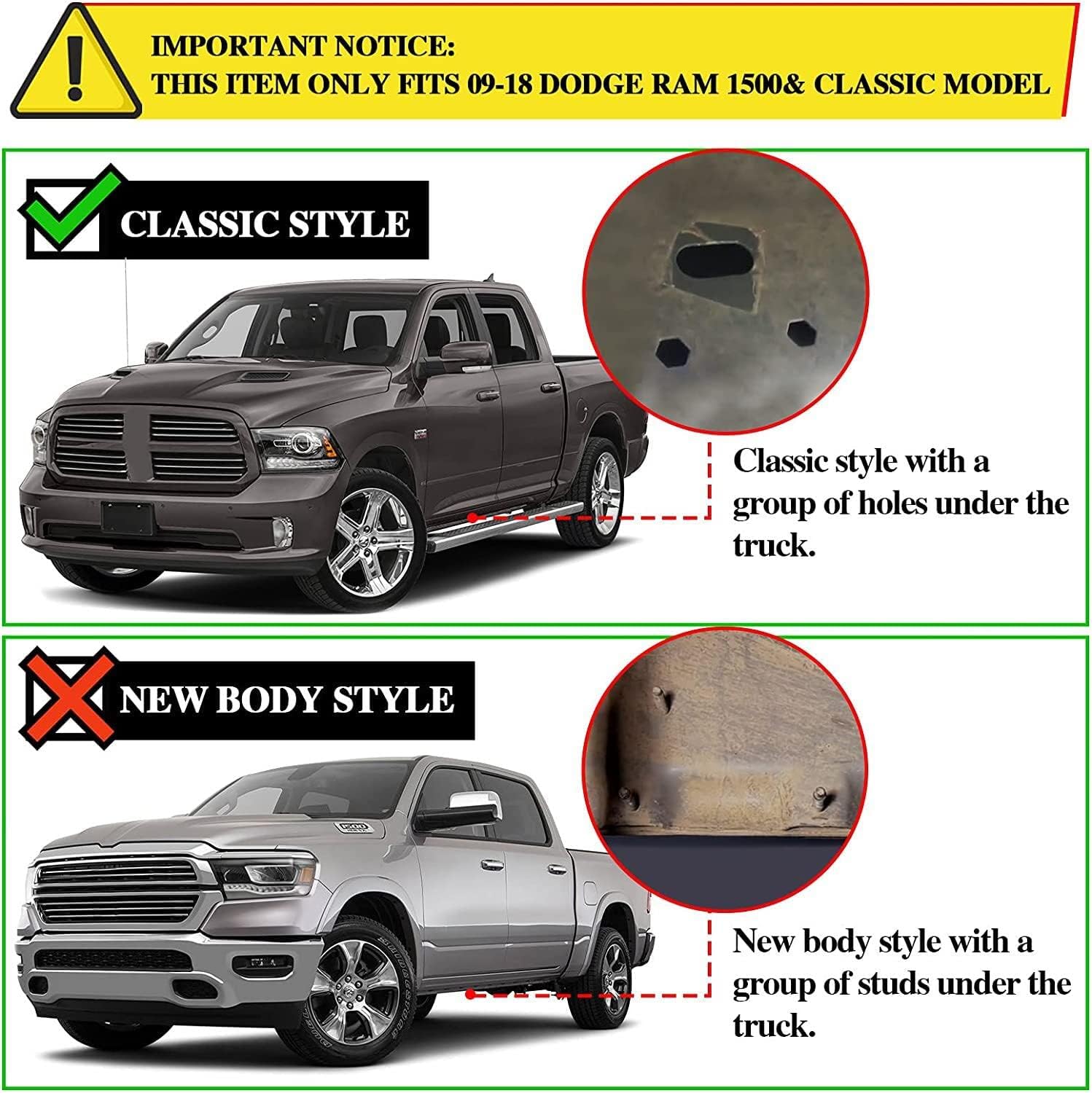 Cheetah Pro Running Boards chrome 6" wide for Ram 2500 3500  2010 - 2025 Crew Cab
