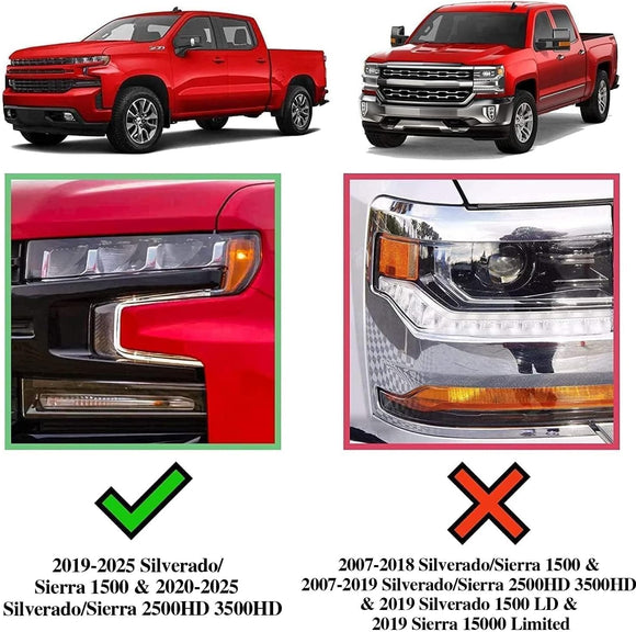 Cheetah pro Running Boards Side steps Nerf bars for 2019-2025 Chevy Silverado/GMC Sierra 1500, 2020-2024 Silverado/Sierra 2500HD 3500HD Side Steps Nerf Bars (Excl. 2019 1500 LD) Extended cab
