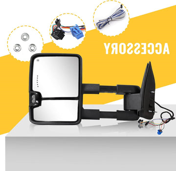 Tow mirror for chevy Silverado GMC Sierra 03 - 06 switch back Driver side LH - 0