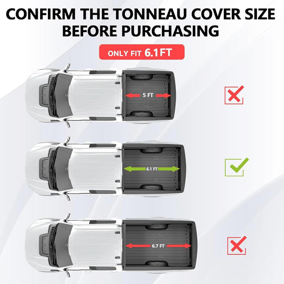 Cheetah-Pro FB Series Flip Back Hard Trifold Tonneau Cover for Nissan Frontier 6FT 2015 -2025