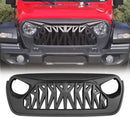 2018-2023 Jeep Wrangler JL JLU , Gladiator Shark Grille for Jeep Wrangler Accessories & Rubicon Sahara Sport, ABS - Matte Black-1