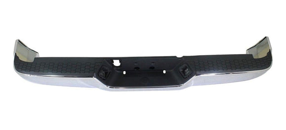 NEW Steel Rear Bumper Face Bar for 2009-2018 Dodge Ram 1500 Series CH1103117 W/O dual exhaust w/o Sensor holes Chrome