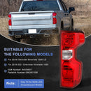 Tail Light Assembly Compatible with 2019 2020 2021 2022 Chevy Silverado 1500 GM2800308 Braking Lamps, Bulbs and Harness Included, Rear Right Side Replacement.-2