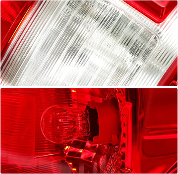 Rear Right Tail Light W/Bulbs Compatible with 2018-2020 Ford F-150 Replacement for JL3Z-13404-H FO2801265 Taillight Red Lens Chrome Housing - 0