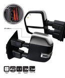 Power Folding Towing mirrors for Ford f150 2015 -2020 Power heated Blind spot monitor Temperature sensor puddle lights chrome-1