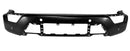 Tecman Front bumper face bar steel for Ford F150 2021-2023 smooth black with 4 sensor holes FO1002462-1