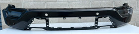 Tecman Front bumper face bar steel for Ford F150 2021-2023 smooth black without Fog lamp holes with sensor holes