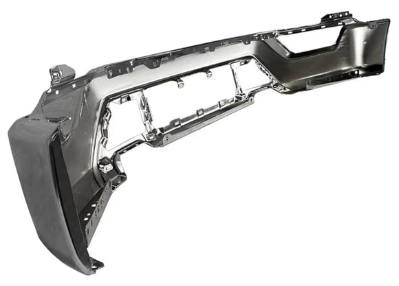 Tecman Front bumper face bar steel for Ford F150 2021-2023 chrome without sensor holes FO1002463