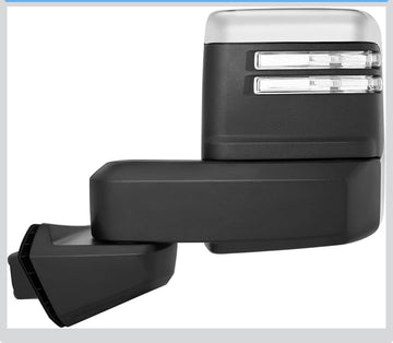 Driver Sidr LH Tow mirror for Silverado 1500 2019 - 2024 power heated turn Signal Chrome - 0