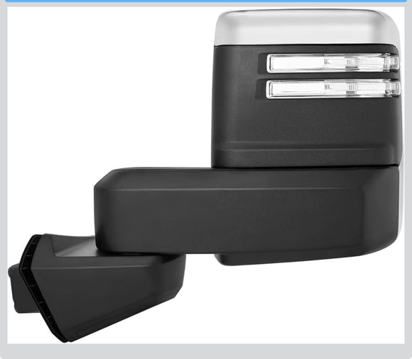 Driver Sidr LH Tow mirror for Silverado 1500 2019 - 2024 power heated turn Signal Chrome
