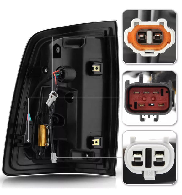 For 2009-2018 Dodge Ram 1500 Upgrade Full LED Tail Lights Brake Lamps Left+Right smoked