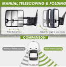 Towing mirrors set for Toyota Tundra 07 - 21 Power heated turn signal smoke lens-3