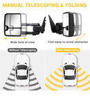 Towing Mirrors Fits Dodge Ram 2009-2018 (2019-22 Classic) Black Pair Power Heated-5