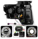 Tecman headlights for 2009 - 2014  F150 LED white day lights black housing clear lens-4