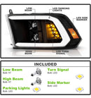 Tecman Headlights set for Ram 2009 - 2018 ( Classic 2019 - 2024 Black Housing Clear lens Led Replaces CH2519135-2