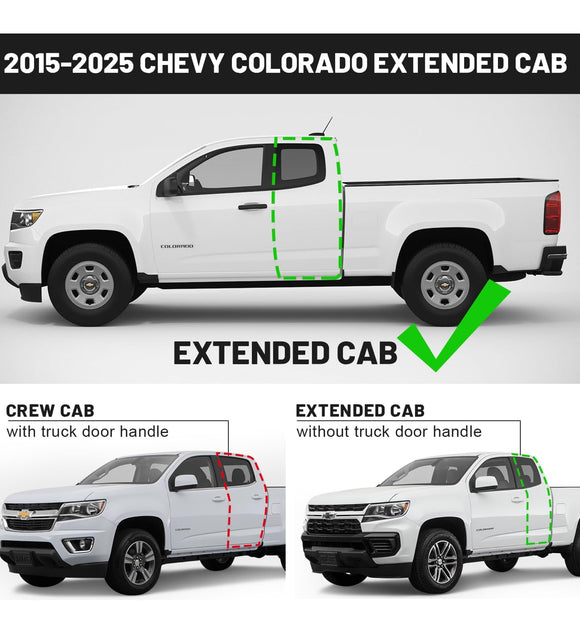 Cheetah 6 Inches Running Boards Compatible with 2015-2025 Chevrolet Colorado/GMC Canyon Extended Cab, Stainless steel  Chrome