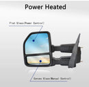Towing mirrors fits Ford F-150 2015 - 2020 22 pins Power Heated  Smoked Signals temp sensor-6