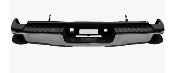 Tecman rear bumper Assembly 2015 - 2019 GMC Sierra Silverado 2500 3500 Rear Step Bumper Assemly Chrome - GM1103182 without sensor holes