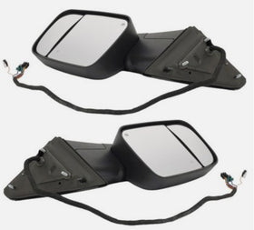 Towing Mirrors for 2019-2022 Ram 2500 3500 - Dodge Tow Mirror with Power Glass Heated Turn Signal Light Puddle Lamp Temp Sensor Flip up Pair Set black