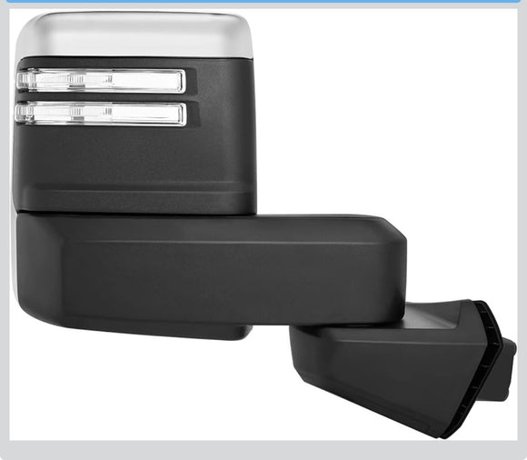 Passenger side RH Tow mirror for Silverado 1500 2019 - 2024 power heated turn Signal Chrome