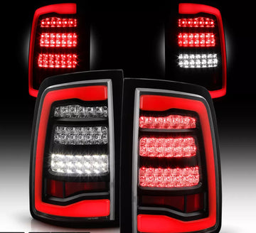 For 2009-2018 Dodge Ram 1500 Upgrade Full LED Tail Lights Brake Lamps Left+Right smoked