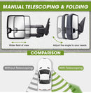 Towing Mirrors Fits Dodge Ram 2009-2018 (2019-22 Classic) Black Pair Power Heated Switch back-4