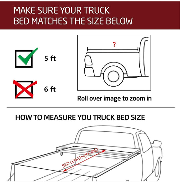 Cheetah pro FB series hard trifold tonneau cover for Tacoma 5FT