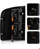 Tecman Taillights for Chevy Silverado 1500 2500 3500 LED Black housing smoked pair LH RH assembly-4