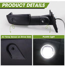 Towing Mirrors Fits Dodge Ram 2009-2018 (2019-22 Classic) Black Pair Power Heated Switch back-3