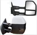 Towing mirrors for Ford f150 2021 - 2025 Power heated Blind spot monitor puddle lights painted white smoked lens-1