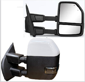 Towing mirrors for Ford f150 2021 - 2025 Power heated Blind spot monitor puddle lights painted white smoked lens