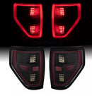 Tecman taillights black housing smoked lens for Ford F150 2009-2014 LED pair LH RH-2