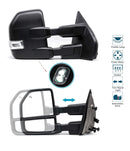 Towing mirrors for Ford F-150 2007 - 2014 Power, heated , Marker light turn signal. Puddle lights .-2