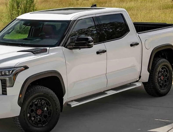 Cheetah pro Running boards side steps nerf bars Chrome for Toyota Tundra 2022 - 2025 Black 6” Extended/ Double cab