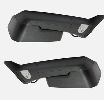 Towing Mirrors for 2019-2022 Ram 2500 3500 - Dodge Tow Mirror with Power Glass Heated Turn Signal Light Puddle Lamp Temp Sensor Flip up Pair Set black - 0