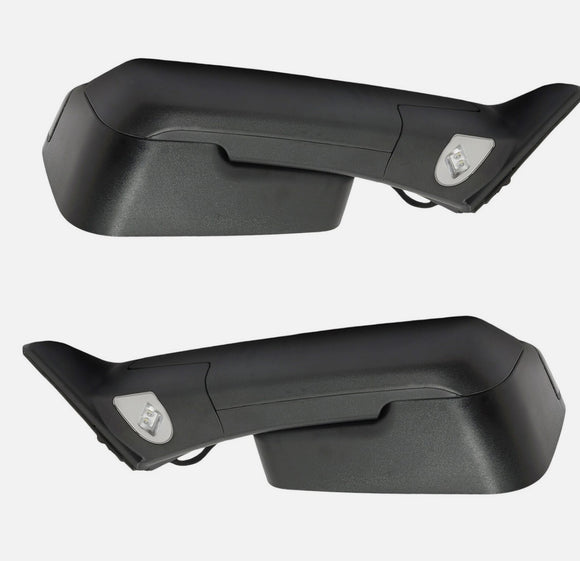 Towing Mirrors for 2019-2022 Ram 2500 3500 - Dodge Tow Mirror with Power Glass Heated Turn Signal Light Puddle Lamp Temp Sensor Flip up Pair Set black