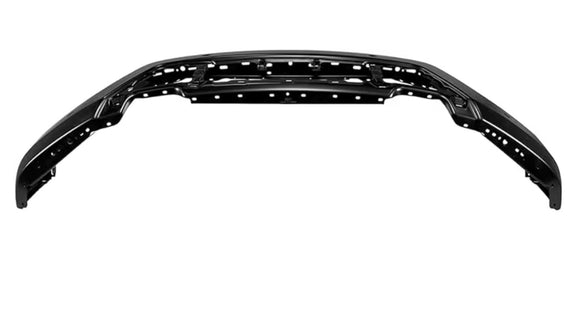 Tecman Front bumper face bar steel for Ford F150 2021-2023 smooth black with 4 sensor holes FO1002462