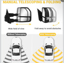 Towing mirrors fits Ford F150 2015 - 2020 22 pins Power Heated Signals puddle light Red painted smoked lens-6