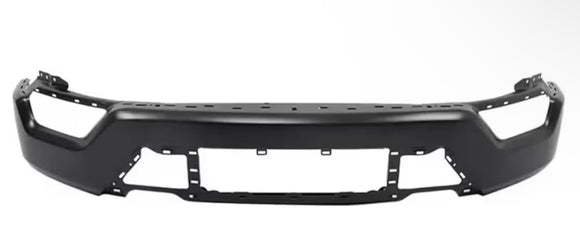 Tecman Front bumper face bar steel for Ford F150 2021-2023 smooth black without sensor holes FO1002461