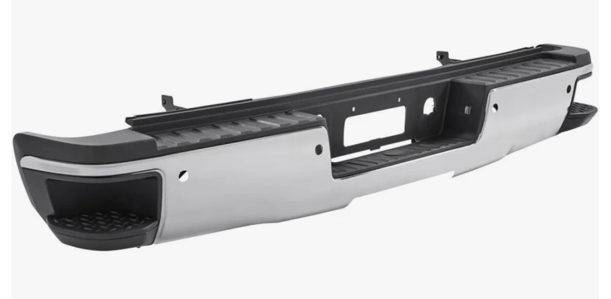 Chrome Rear Bumper Assembly For 2014-2018 Chevy Silverado & GMC Sierra 1500 W/ Sensors-1033718